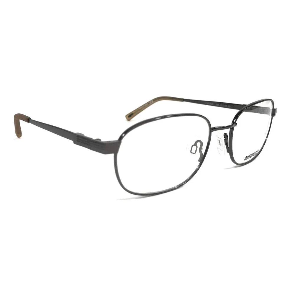 Autoflex Eyeglasses Frames LONG RUN 033 Gunmetal Gray Oval Wire Rim 53-15-140